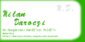 milan daroczi business card